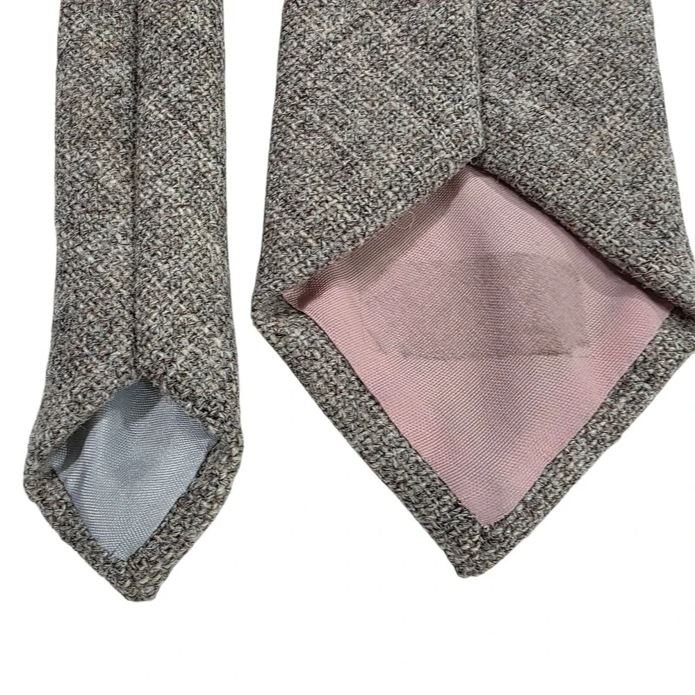Partridge of England Tweed Wool‎ Tie Brown Textured Mens Necktie Classic Style